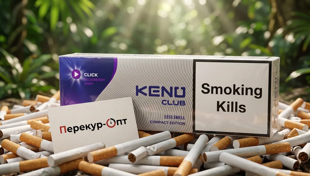 Сигареты Keno Club Compact Click Blueberry Mint (Кено Клаб Компакт Кнопка Черника Мята)