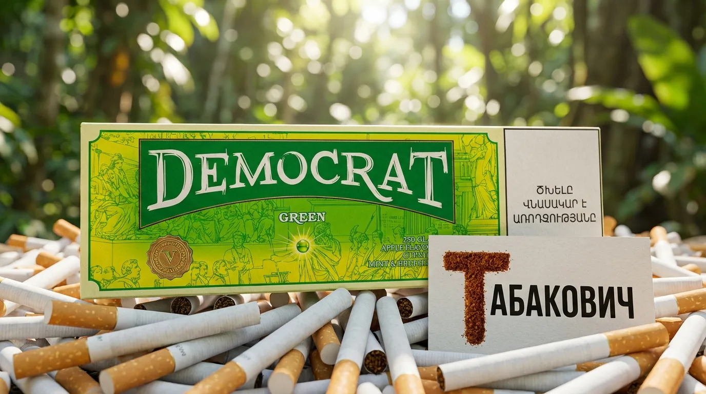 Democrat Green King Size · Демократ Яблоко Ментол Кнопка — в наличии оптом